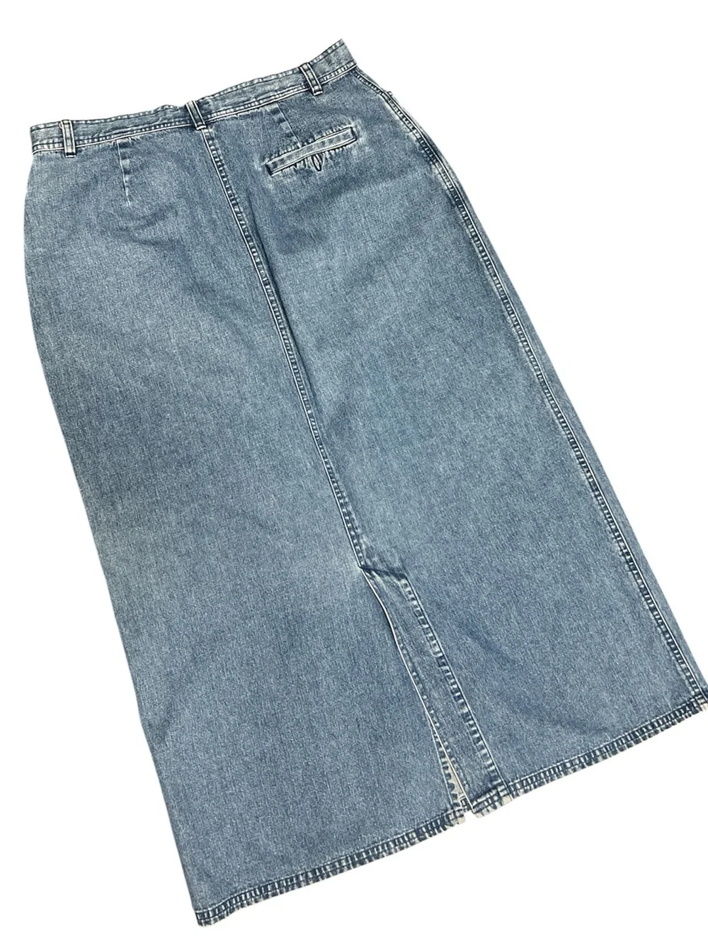 L.L. Bean Blue Denim Maxi Skirt